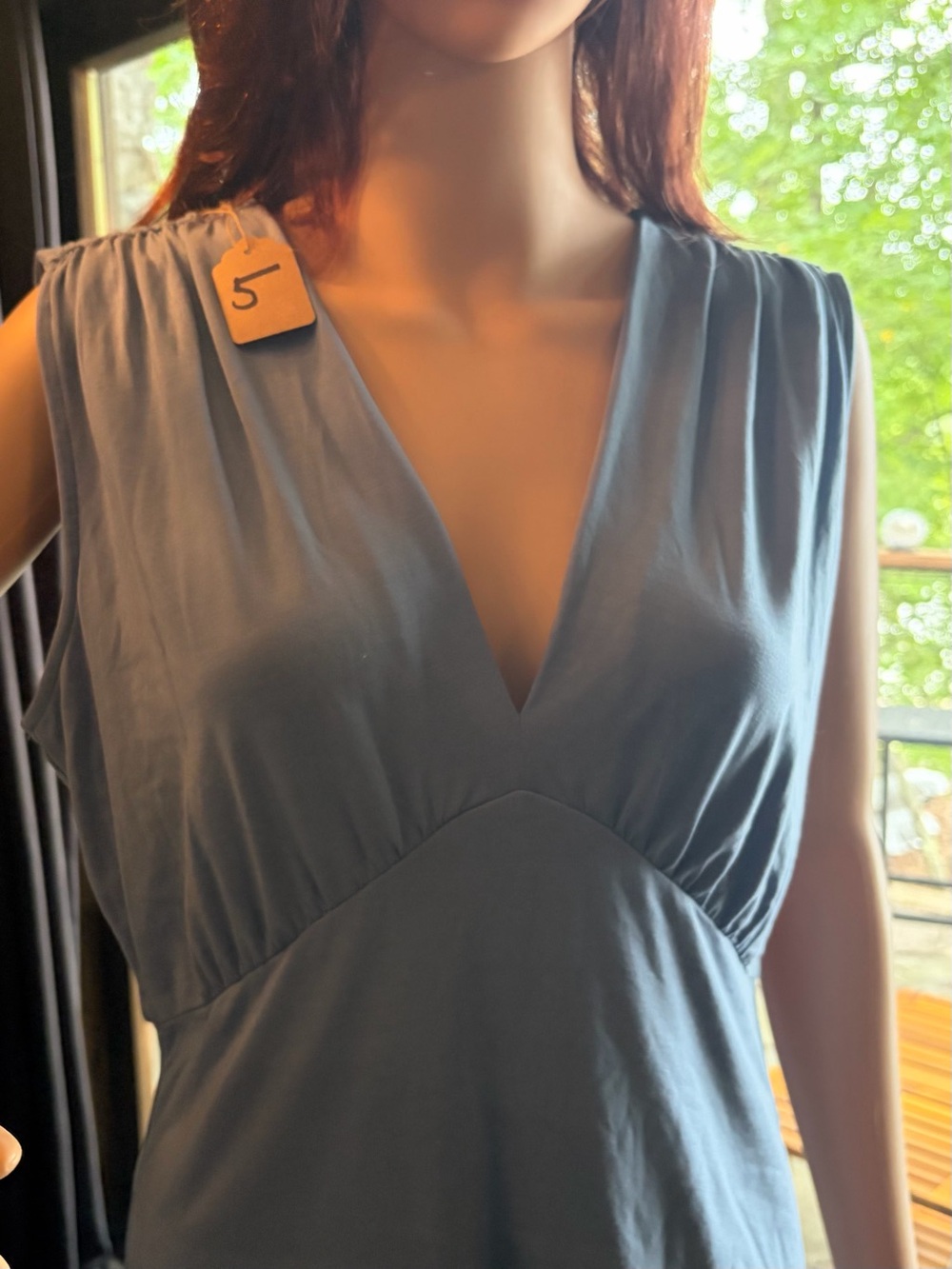 Women’s WHBL Deep V Sleeveless Top - Slate Blue